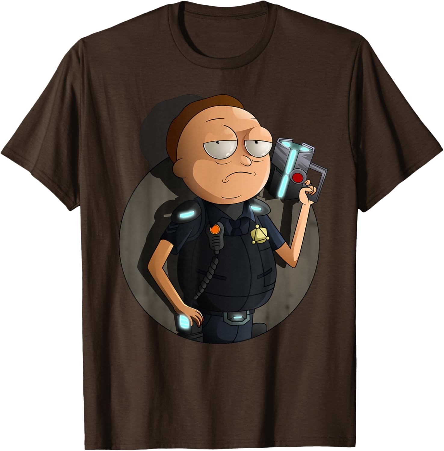 Mademark x Rick and Morty Cop Morty T-Shirt Stylish Graphic Tee - 7