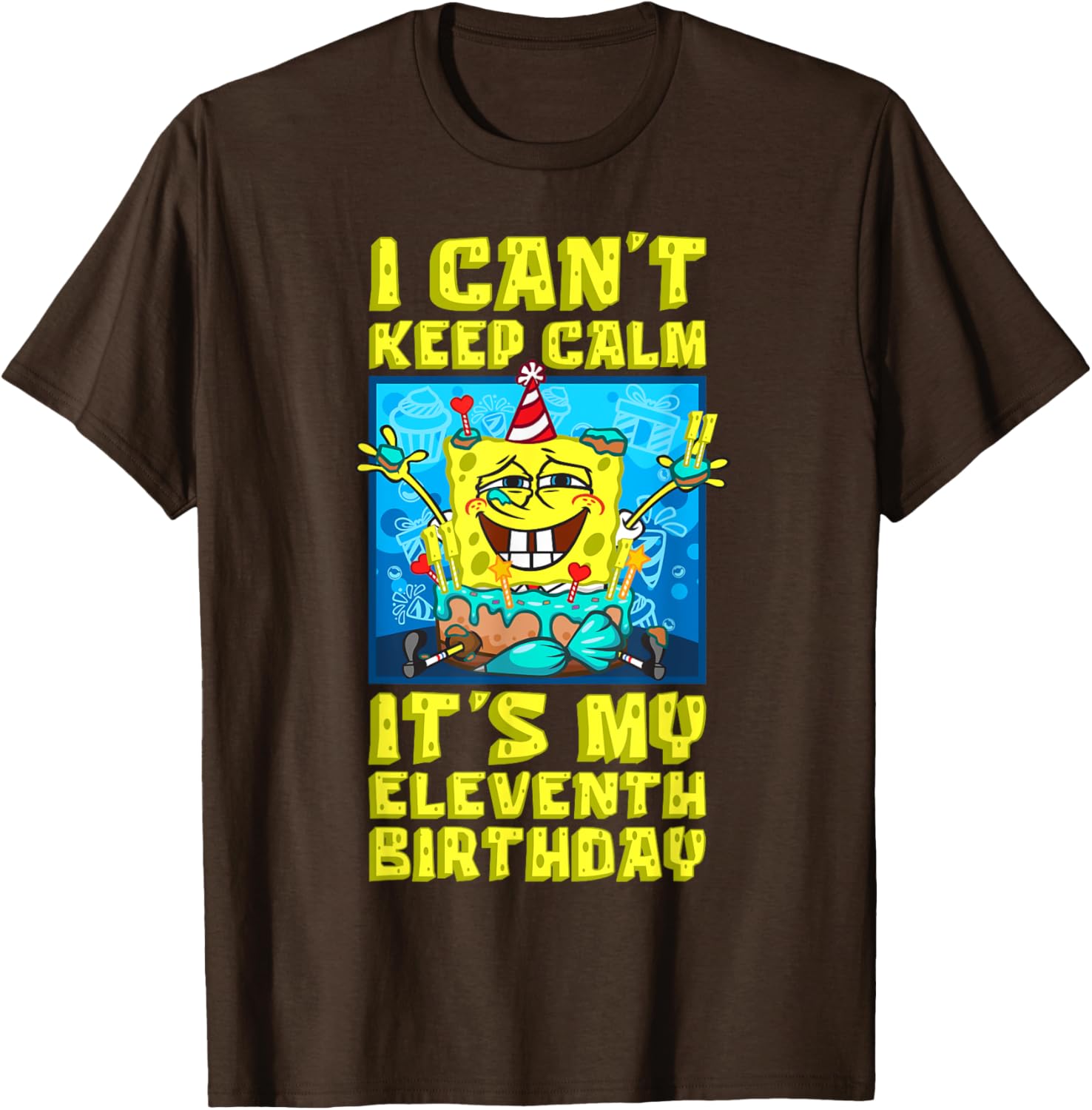Mademark SpongeBob 11th Birthday T-Shirt for Boys - Fun and Playful Design - 18