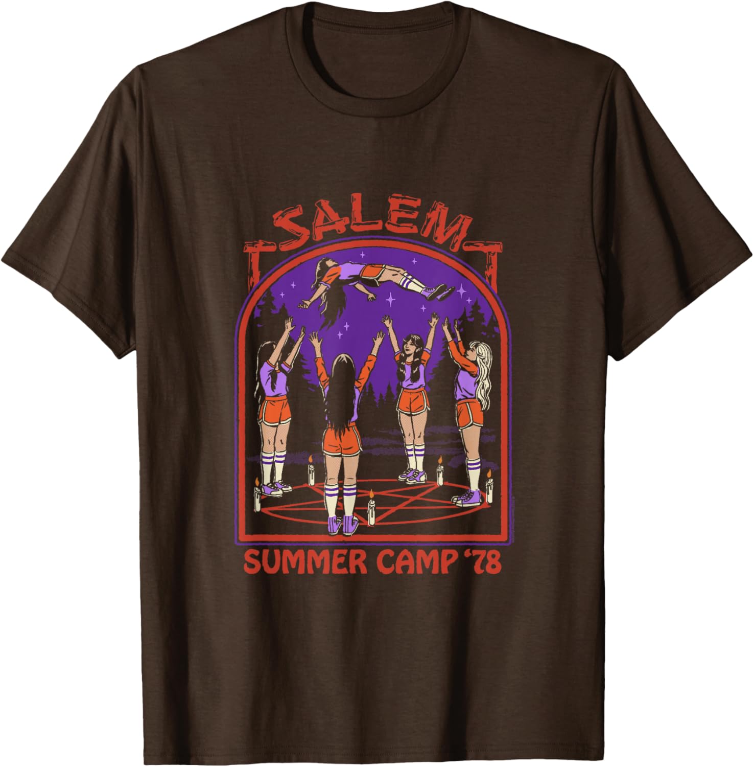 Steven Rhodes Salem Witch Summer Camp 78 T-Shirt – Retro Dark Humor Apparel - 2
