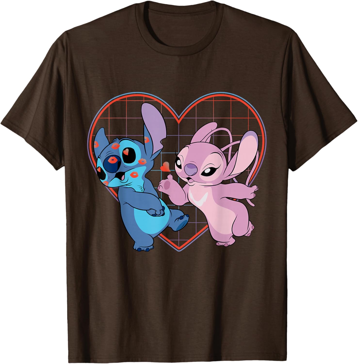 Disney Lilo and Stitch Angel Heart Kisses T-Shirt for Fun Fashion Lovers - 14