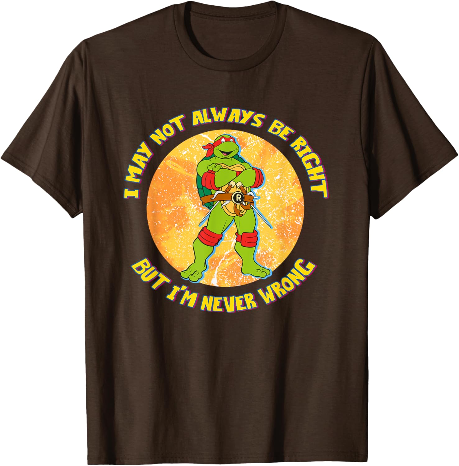 Mademark Teenage Mutant Ninja Turtles Raphael Never Wrong T-Shirt - 13