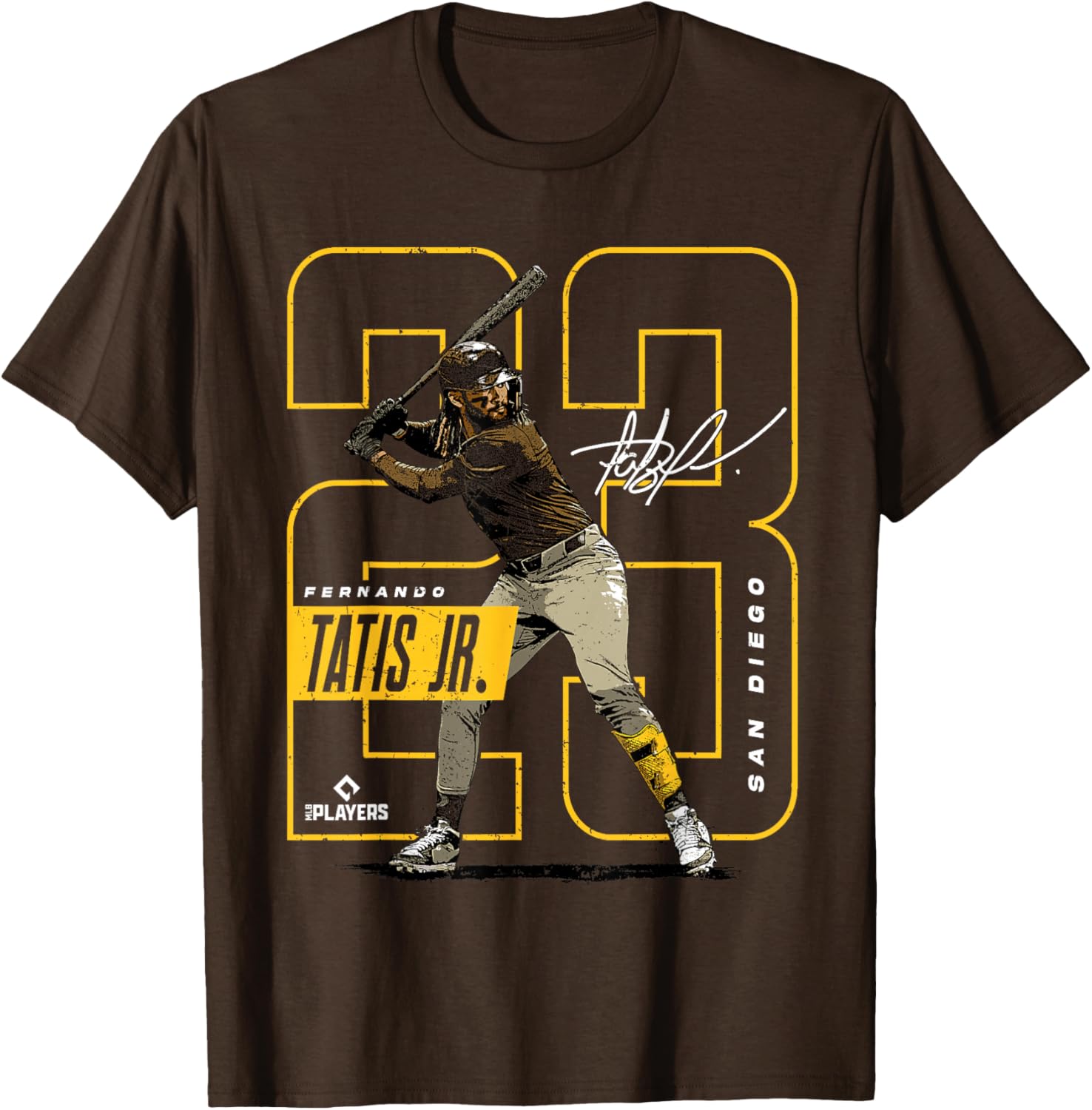 Fernando Tatis Jr San Diego MLB Player T-Shirt Small Brown Apparel - 1