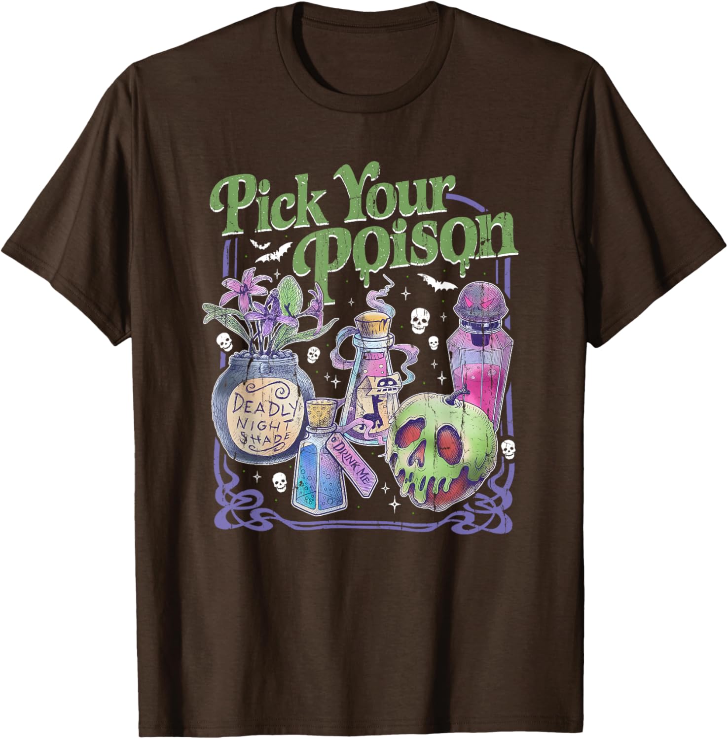 Vintage Princess Halloween T-Shirt for Women - Pick Your Poison Design - 6