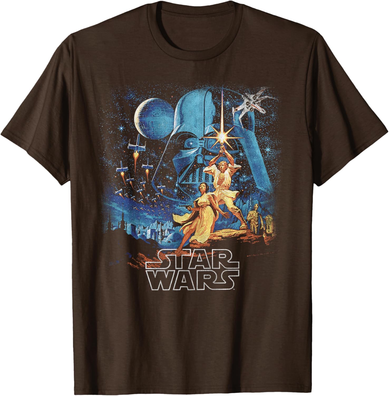 Star Wars A New Hope Retro Vintage Tee for Fans of Disney Plus - 11