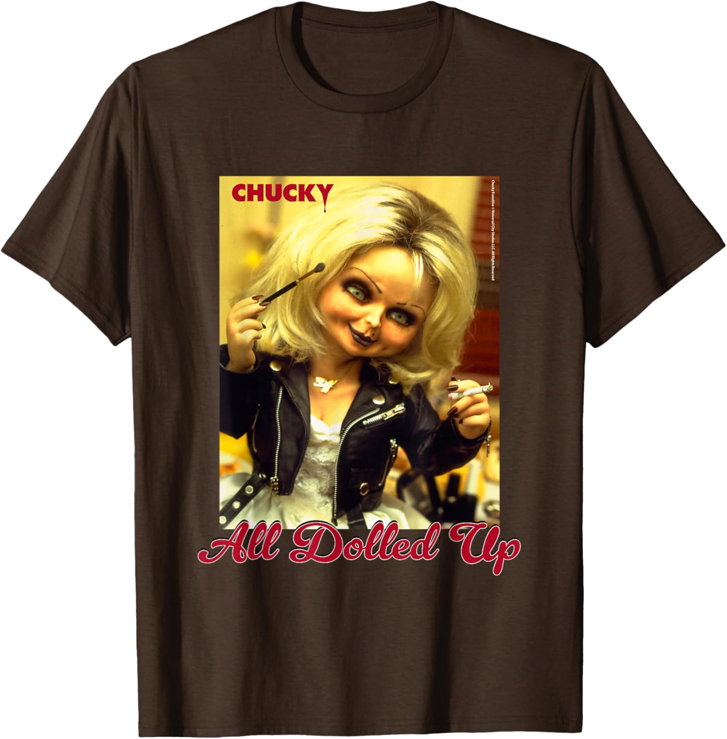Chucky and Tiffany All Dolled Up T-Shirt for Horror Movie Fans - 3