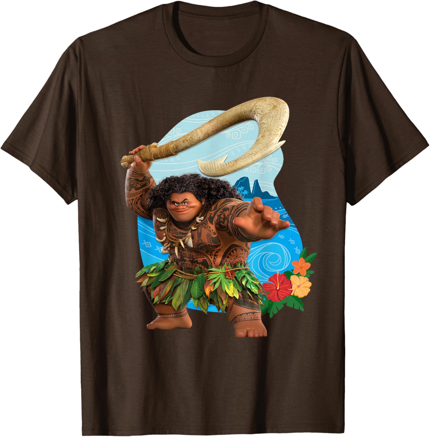 Disney Moana 2 Maui Tropical Island Adventure T-Shirt with Fish Hook - 19