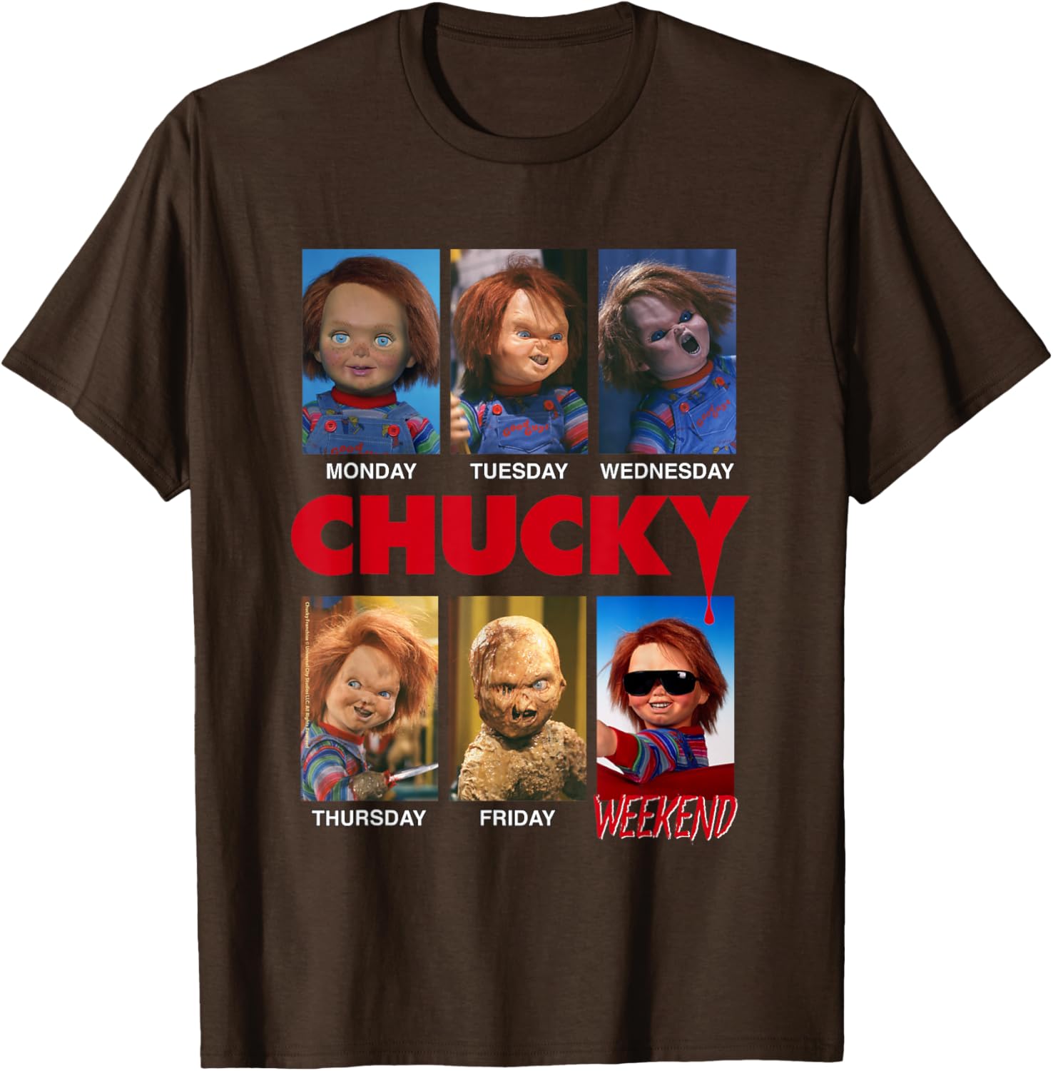 Chucky Days of The Week Moods T-Shirt for Fun Fashion Lovers - 21