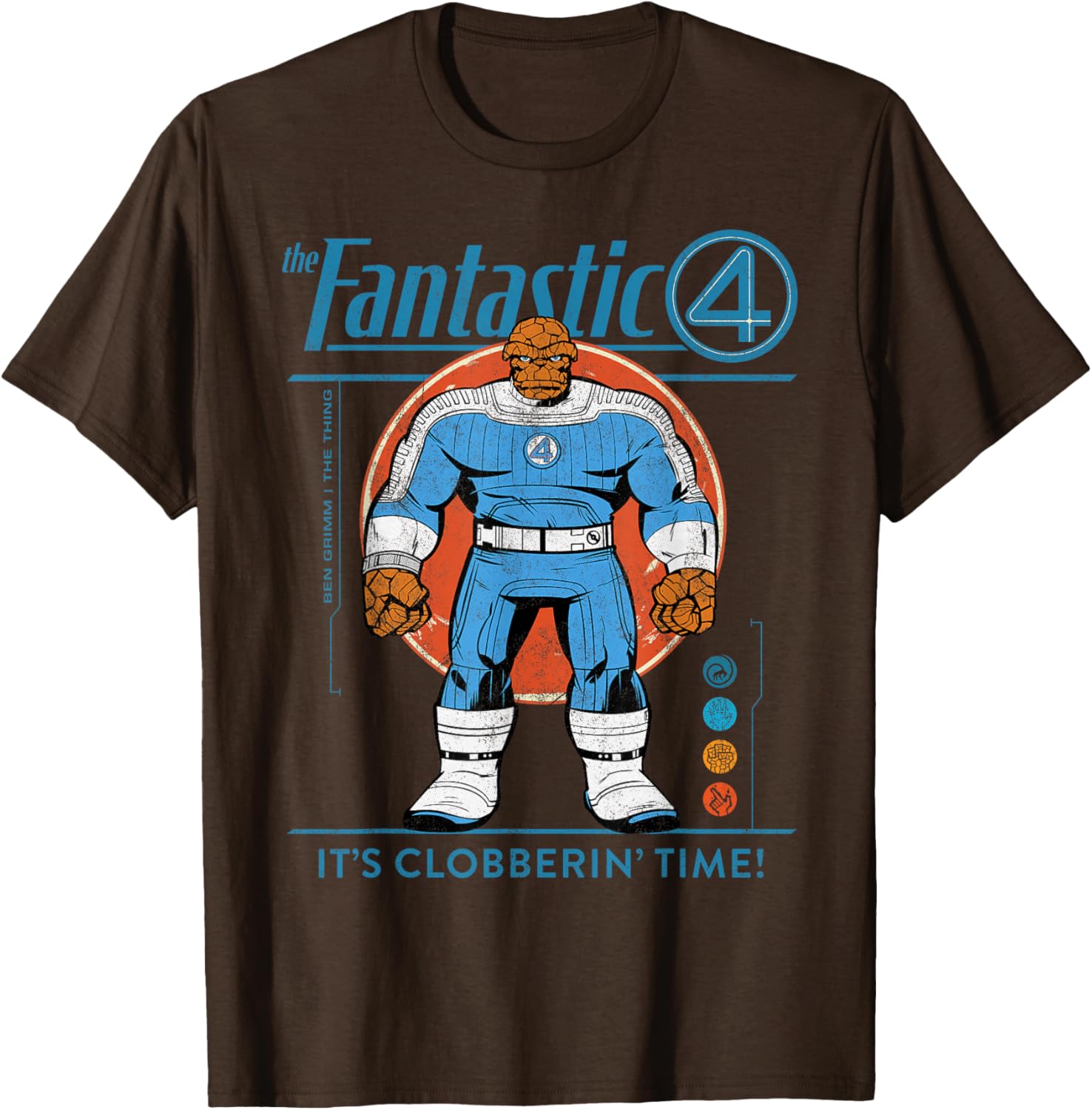 Marvel Fantastic Four The Thing Retro T-Shirt for Fans of Classic Comics - 12