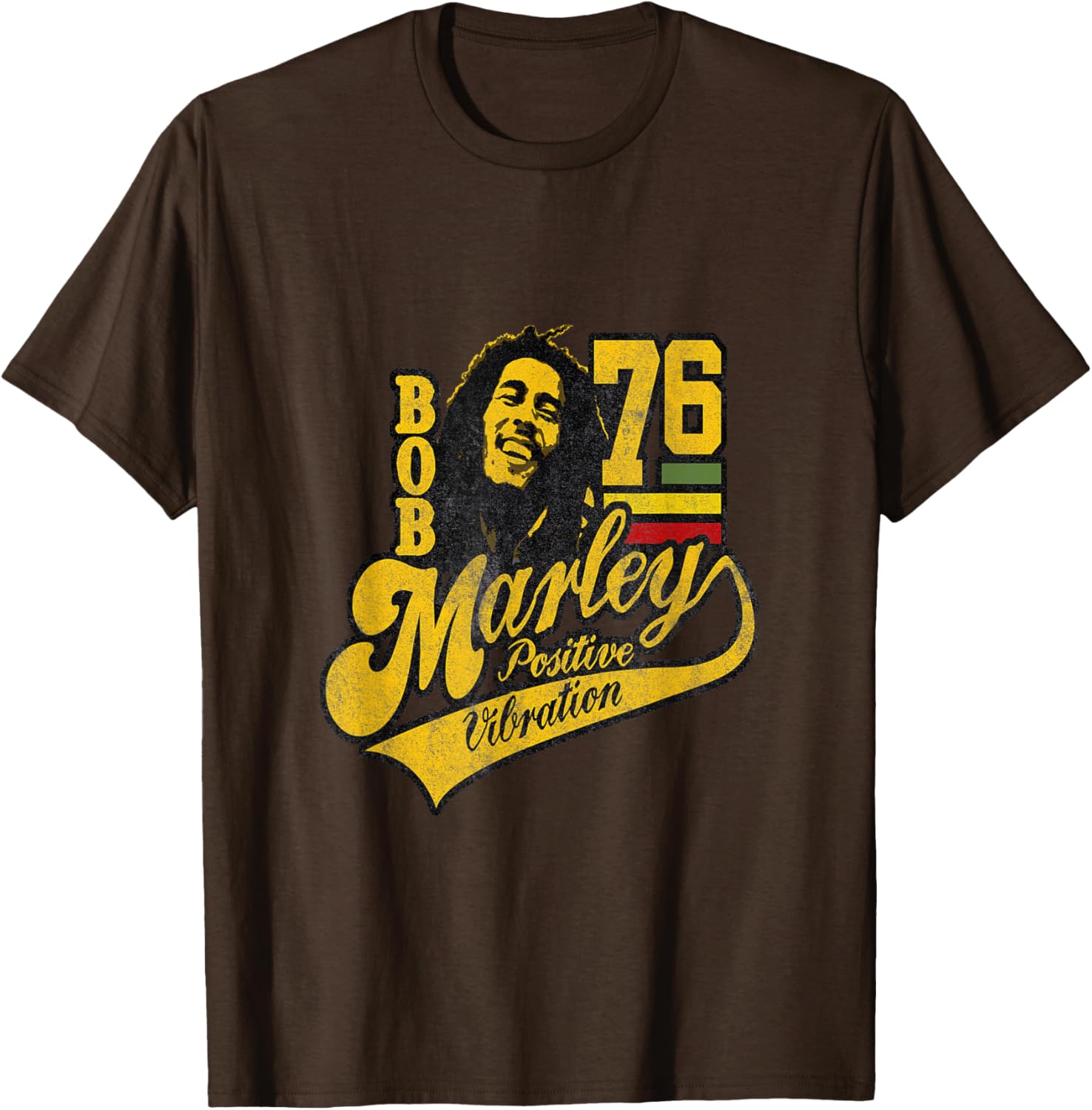 Bob Marley Positive Vibrations Soccer T-Shirt for Music and Sports Fans - 9