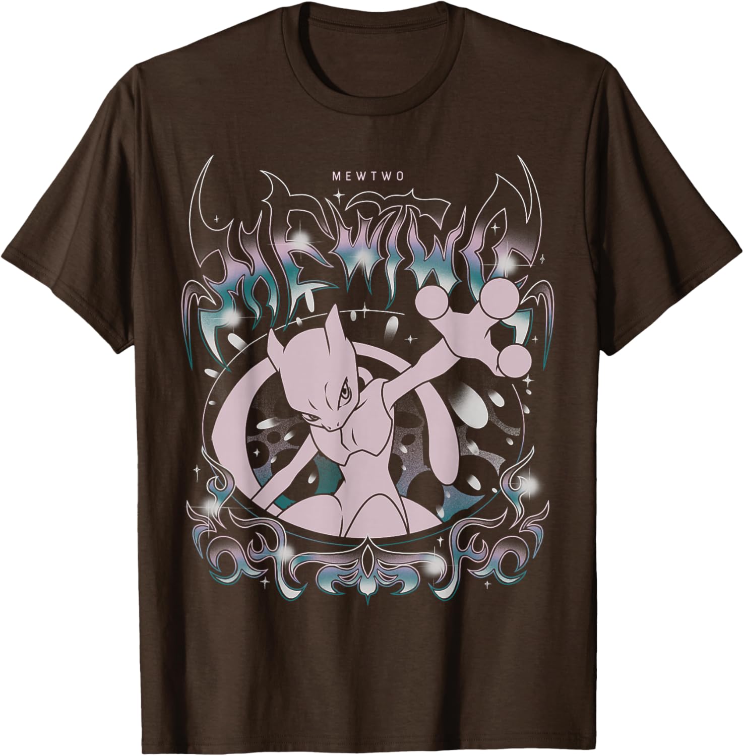 Mewtwo Grunge Oversized T-Shirt for Pokémon Fans - Stylish & Comfy Apparel - 10
