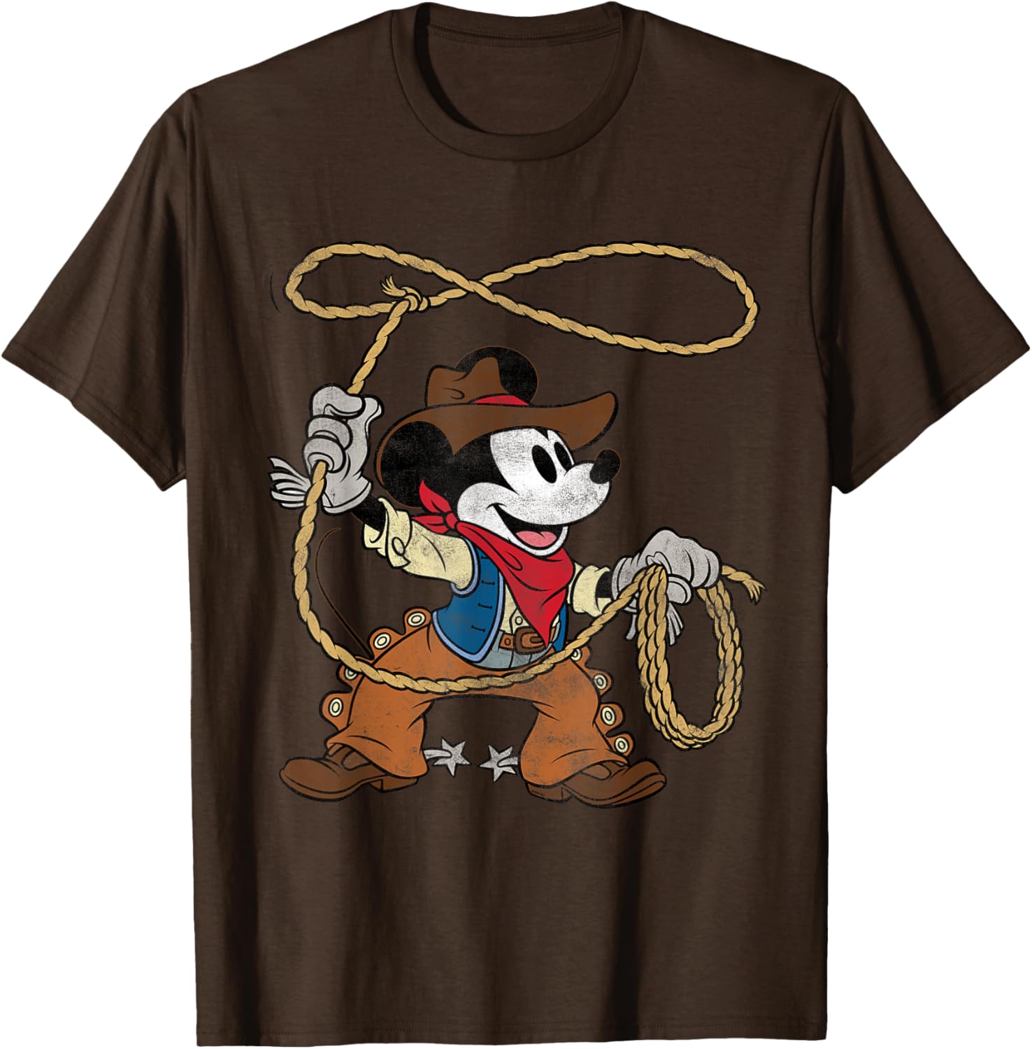 Vintage Mickey Mouse Cowboy T-Shirt for Fun Western Style Fashion - 27