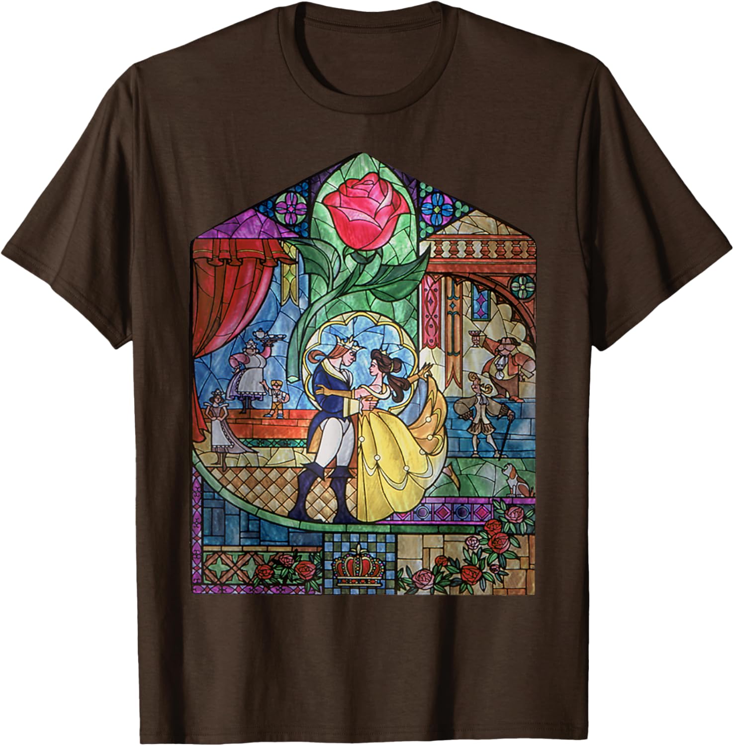 Disney Beauty and the Beast Enchanted Stained Glass Window T-Shirt - 3