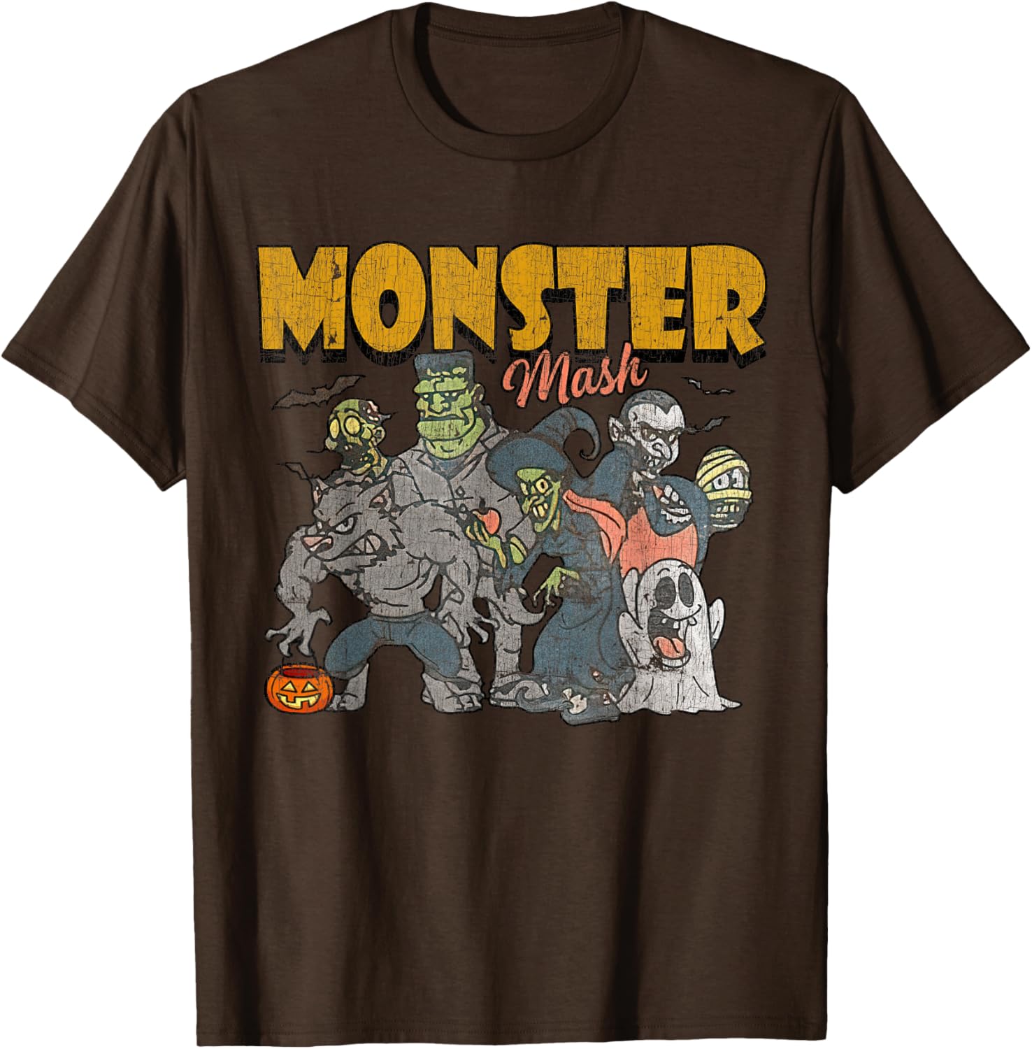 Funny Vintage Ghost Halloween T-Shirt - Monster Mash Design for Spooky Fun - 13