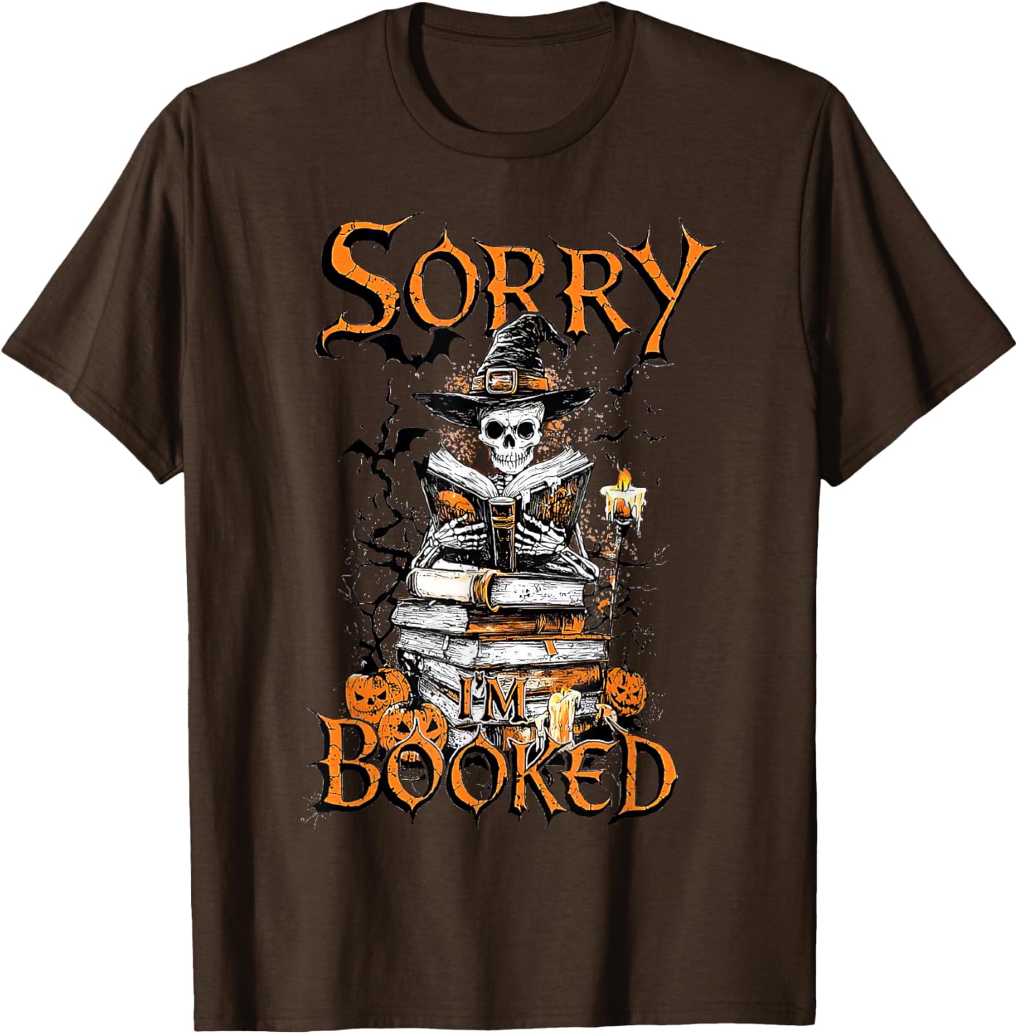 Funny Sorry I'm Booked Bookworm Ghost Halloween T-Shirt for Book Lovers - 6