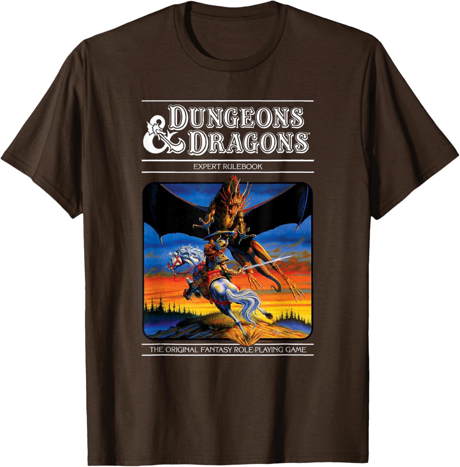 Dungeons & Dragons Vintage Expert Rulebook T-Shirt for Gamers and Fans - 2