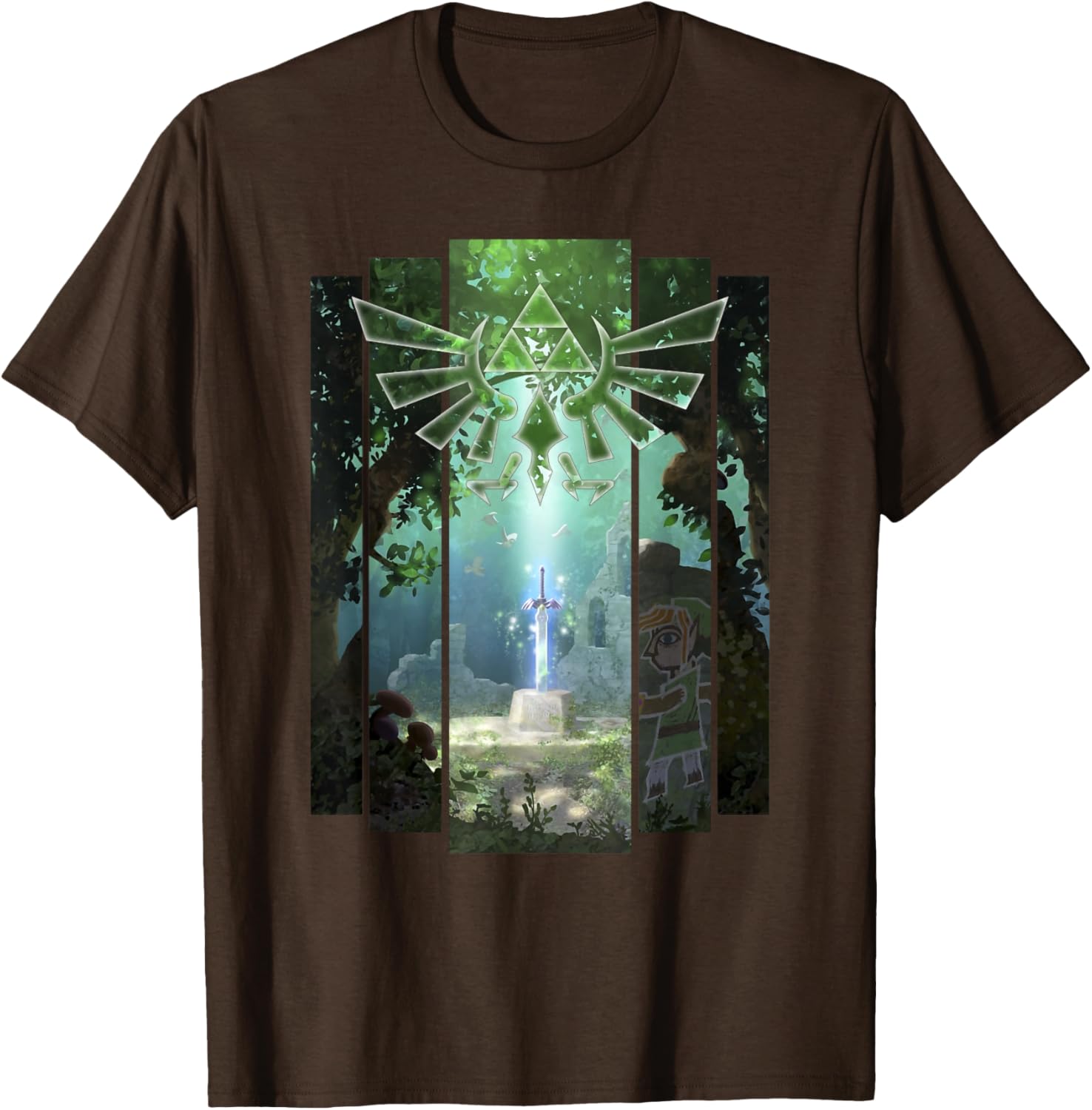 Nintendo Zelda Master Sword Lost Woods Artwork T-Shirt for Fans - 3