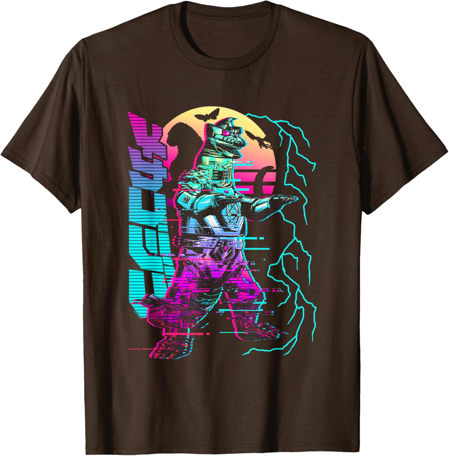Godzilla Neon Mechagodzilla T-Shirt for Fans of Epic Monster Movies - 1