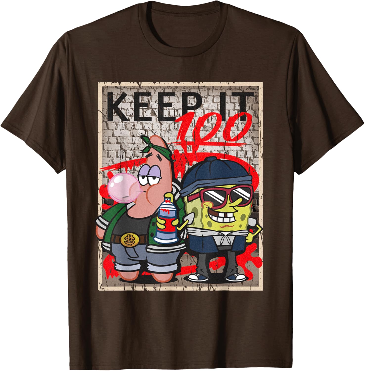 Mademark x SpongeBob SquarePants Hip Hop Graffiti T-Shirt for Fans - 6