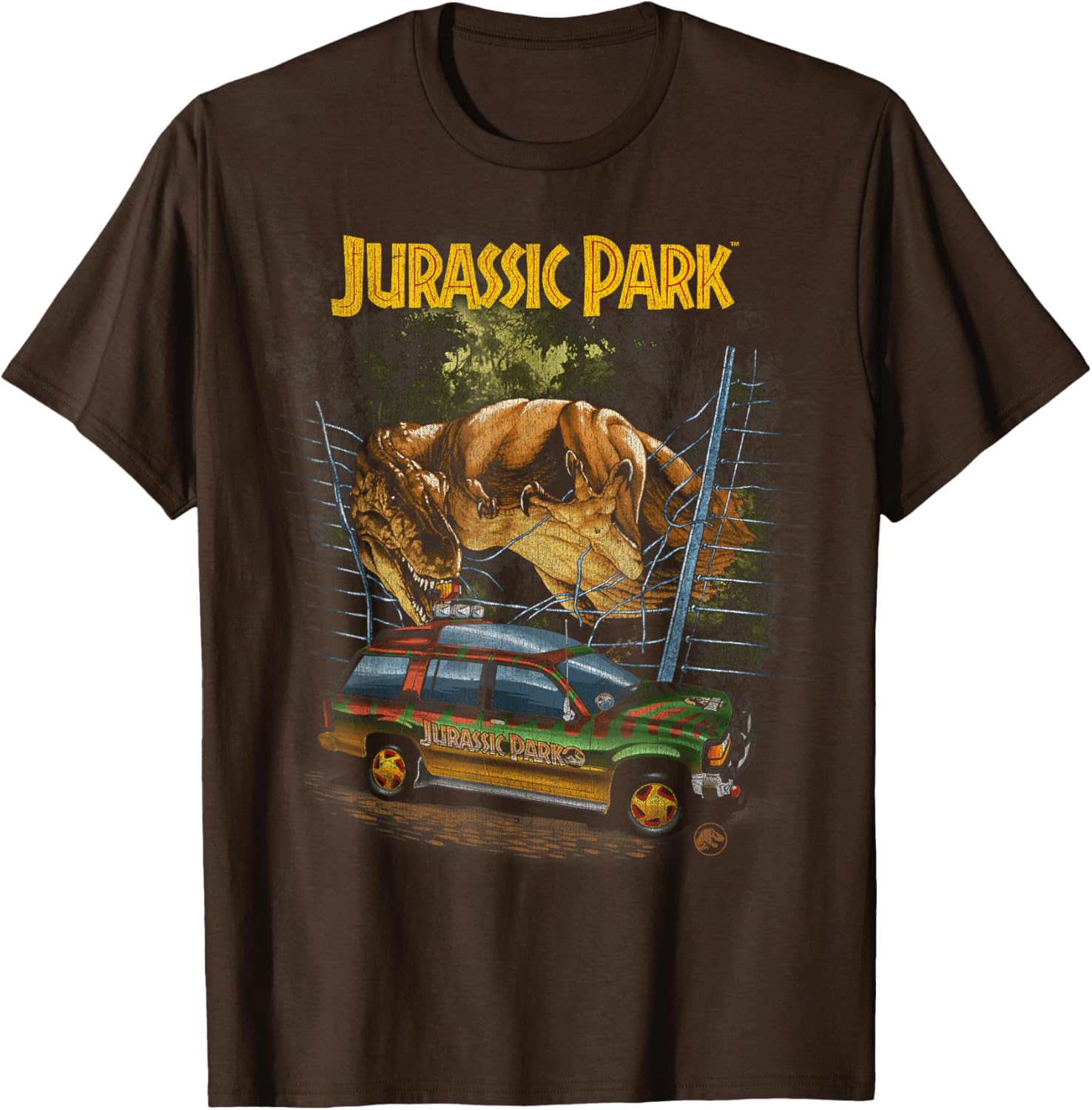 Jurassic Park Vintage T-Rex Break Out Tee for Dinosaur Lovers - 2