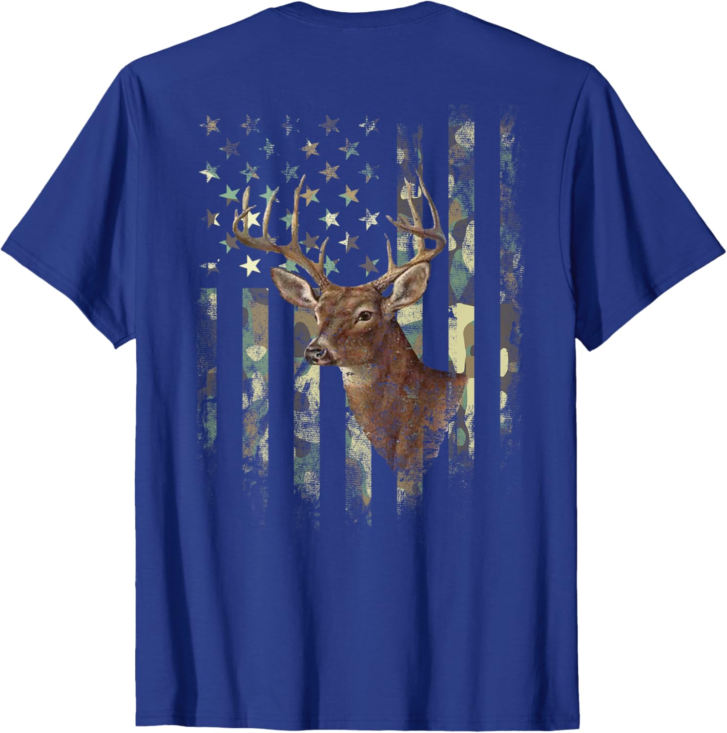 American Flag Deer Hunting Camo T-Shirt for Men, Women, and Kids - 21