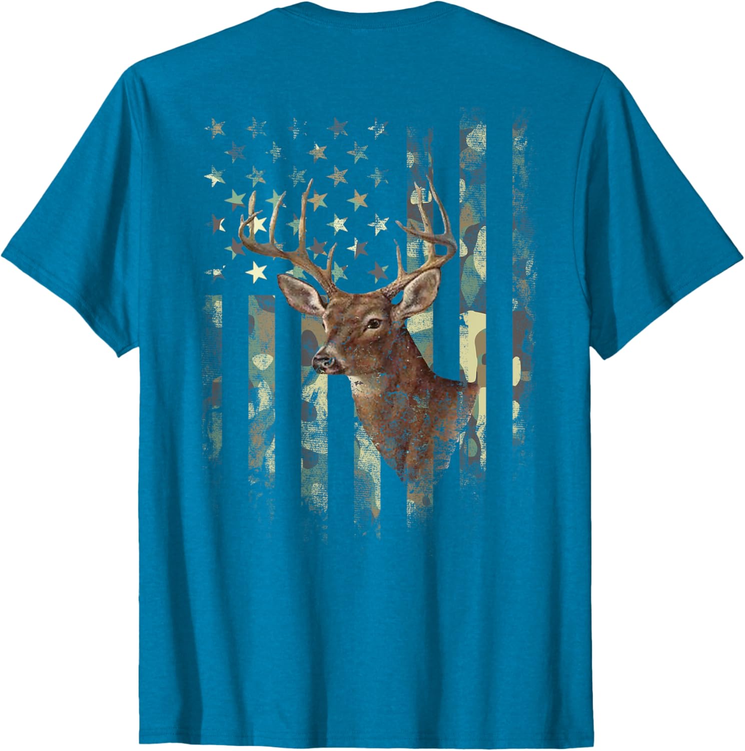 American Flag Deer Hunting Camo T-Shirt for Men, Women, and Kids - 13