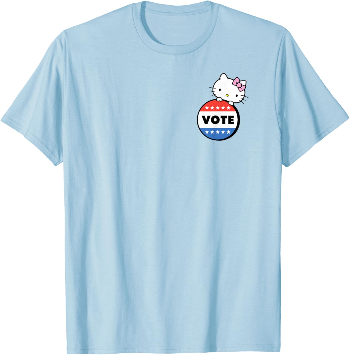 Hello Kitty Vote Button T-Shirt for Fun Fashion and Cute Style - 17