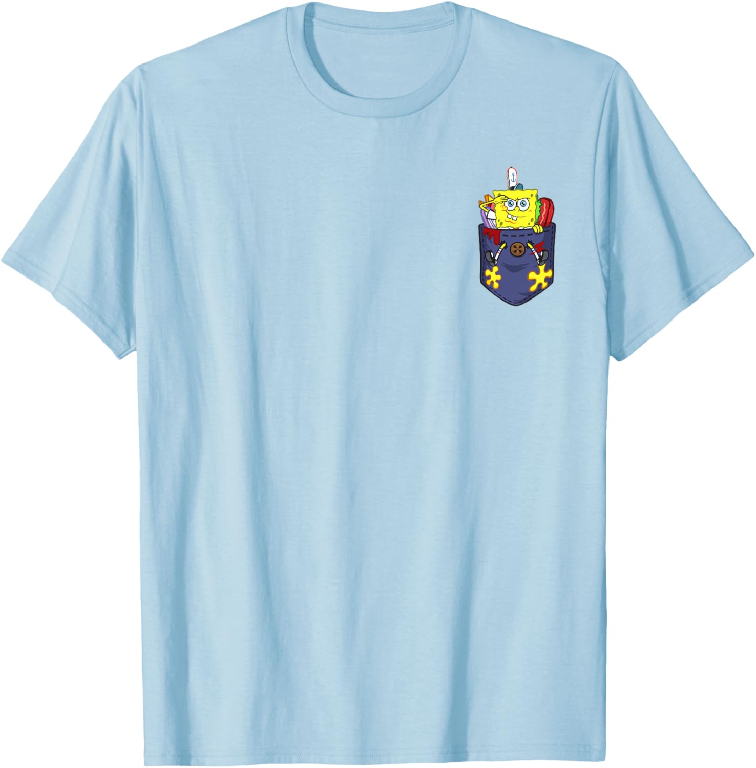 Mademark x SpongeBob SquarePants Cute SpongeBob Out of Food T-Shirt - 14