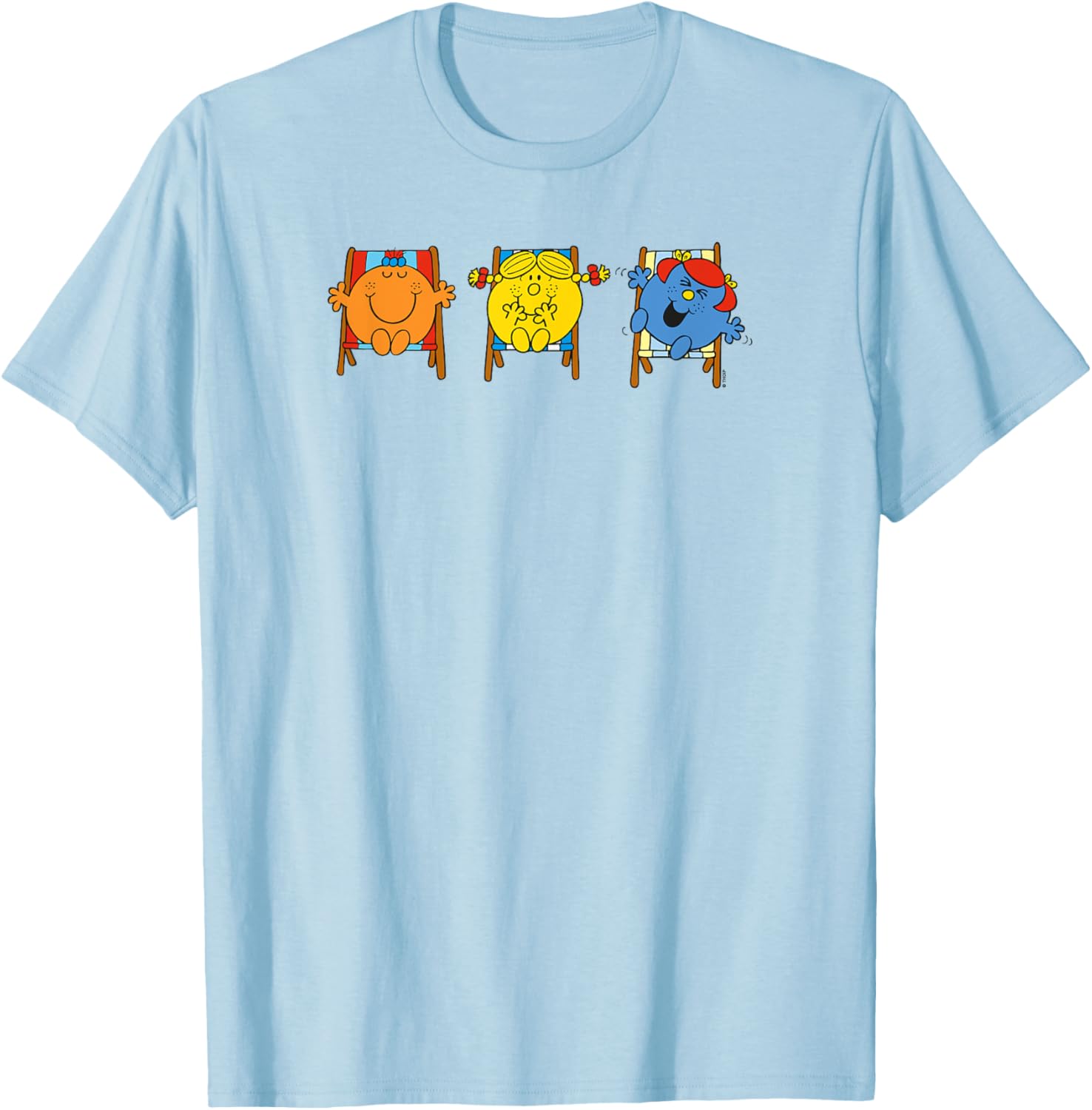 Mr Men Little Miss Sunshine Summer Holiday Deckchairs T-Shirt for Fun Days - 1