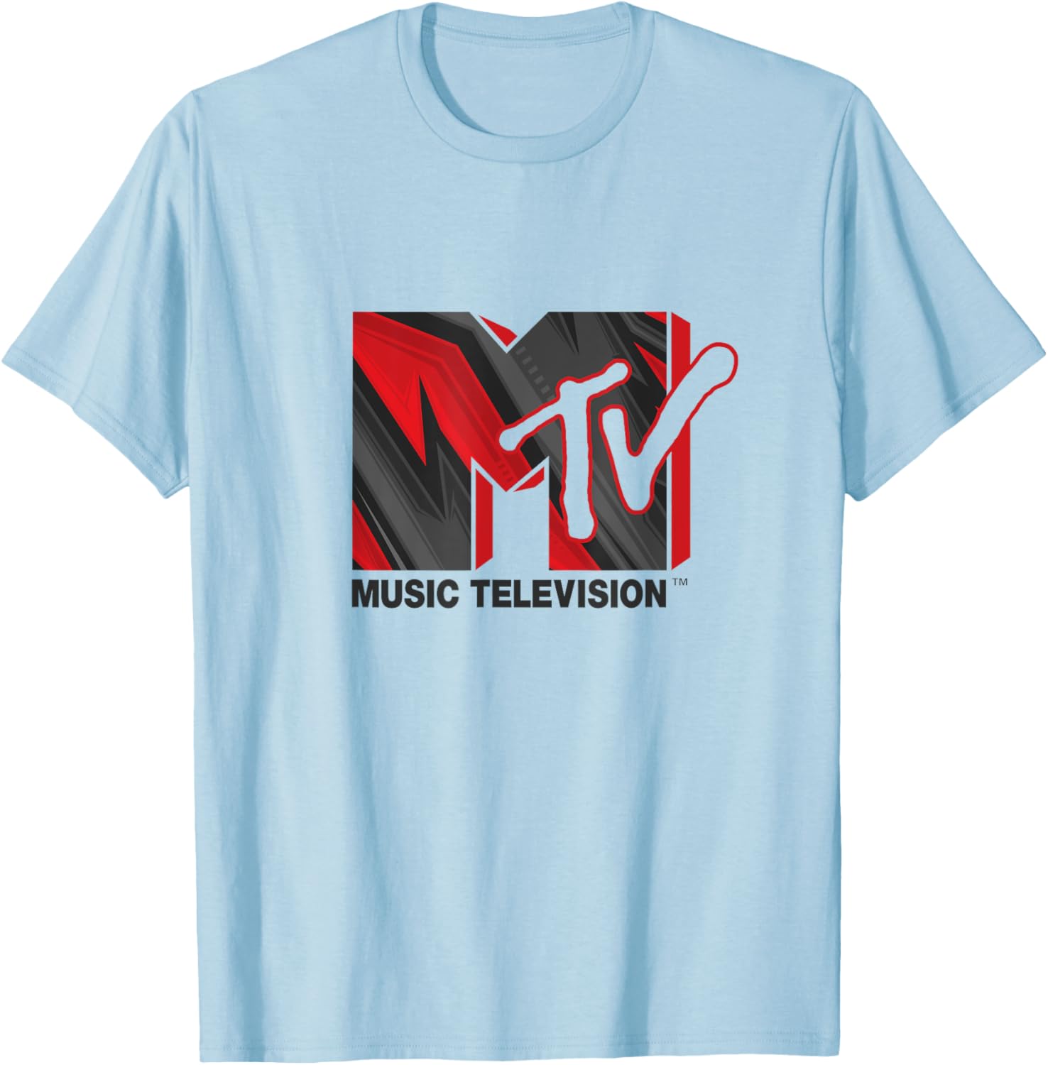 Mademark x MTV Official Hard Rock Music Television T-Shirt Red Grey Black - 1