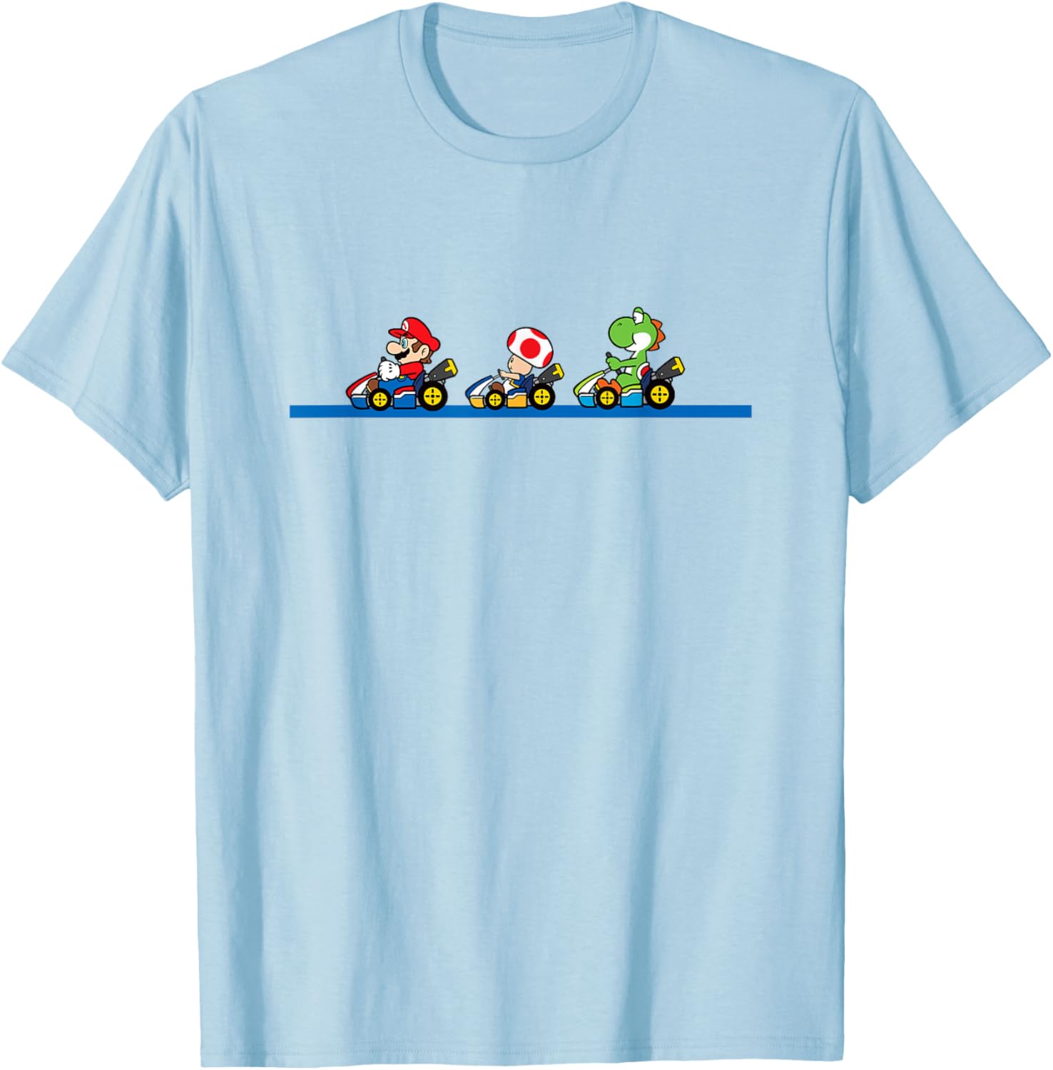 Vintage Mario Kart T-Shirt featuring Yoshi, Toad, and Mario Racing Fun - 16