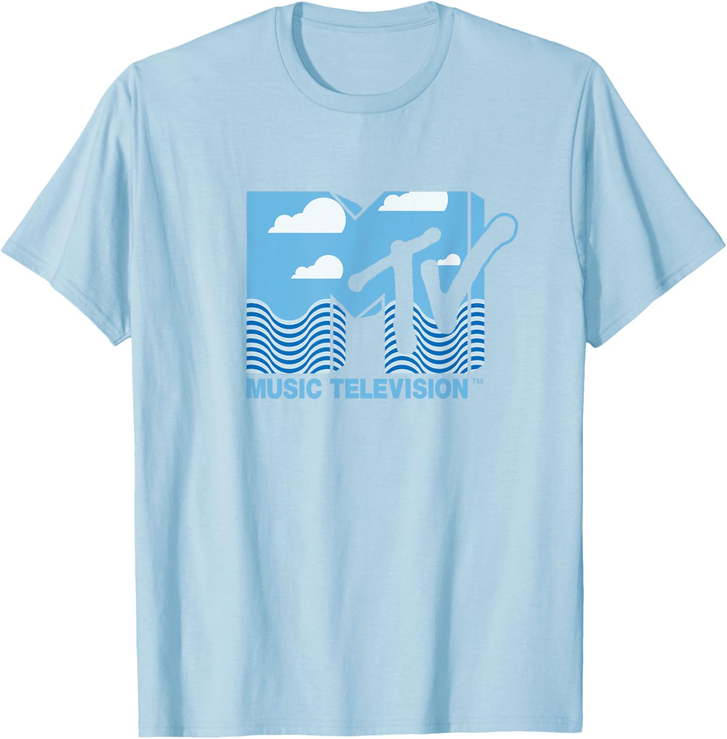 Mademark x MTV Official Logo T-Shirt with Water, Clouds & Blue Sky - 5