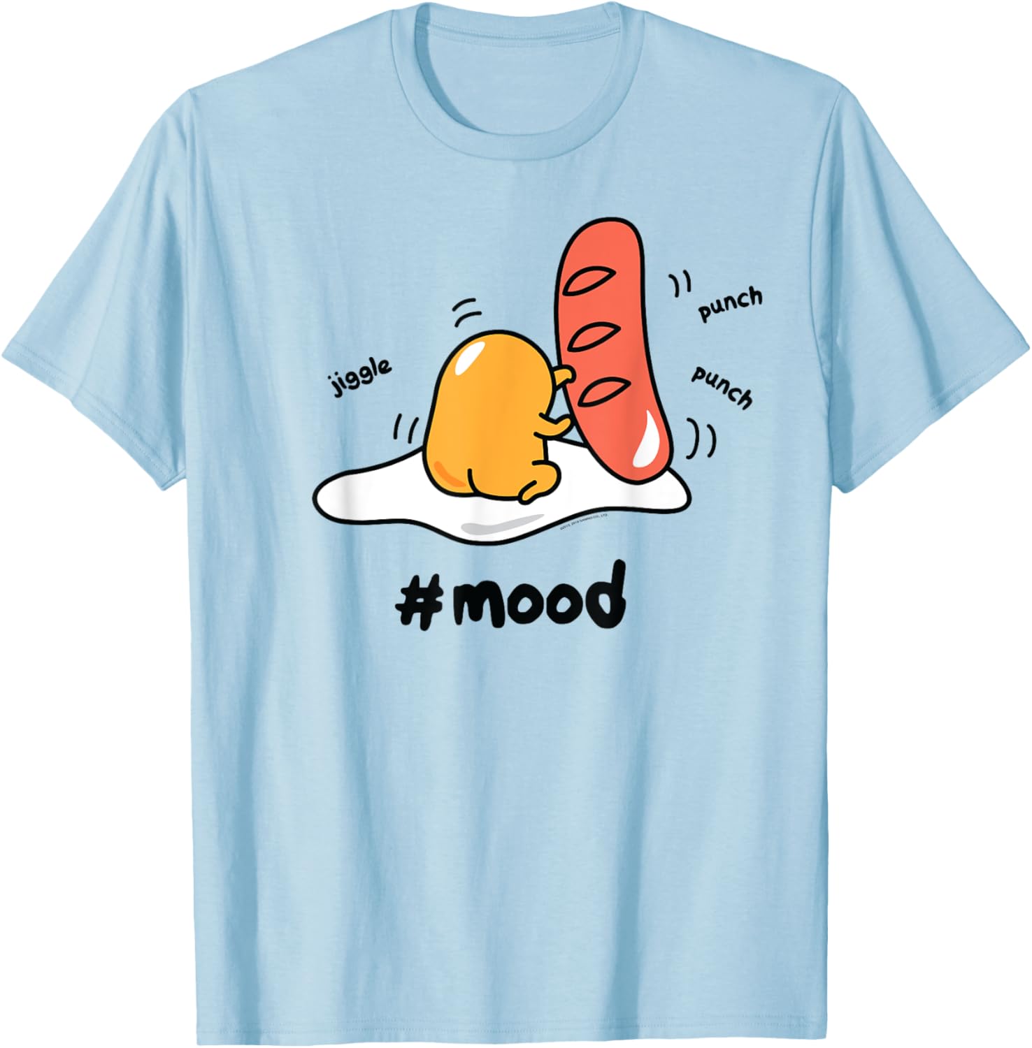 Gudetama Lazy Egg Mood Boxing Punching Hot Dog T-Shirt for Fun Style - 8