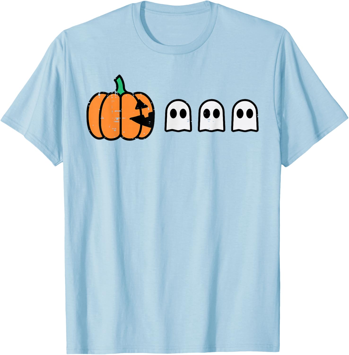 Halloween Gamer Pumpkin Ghost T-Shirt for Men Boys and Kids - 1