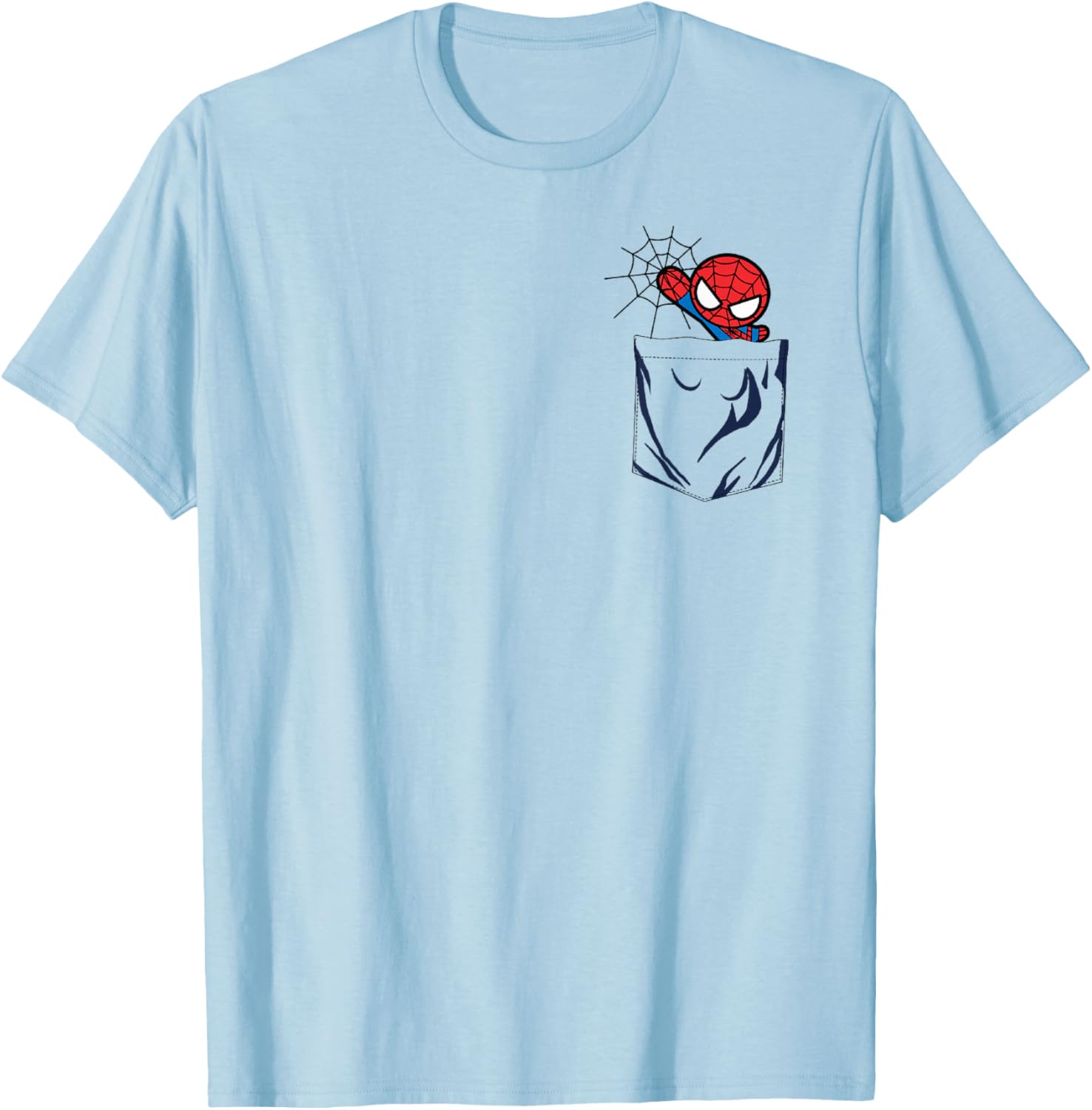 Marvel Spider-Man Left Chest Pocket T-Shirt for Superhero Fans - 5