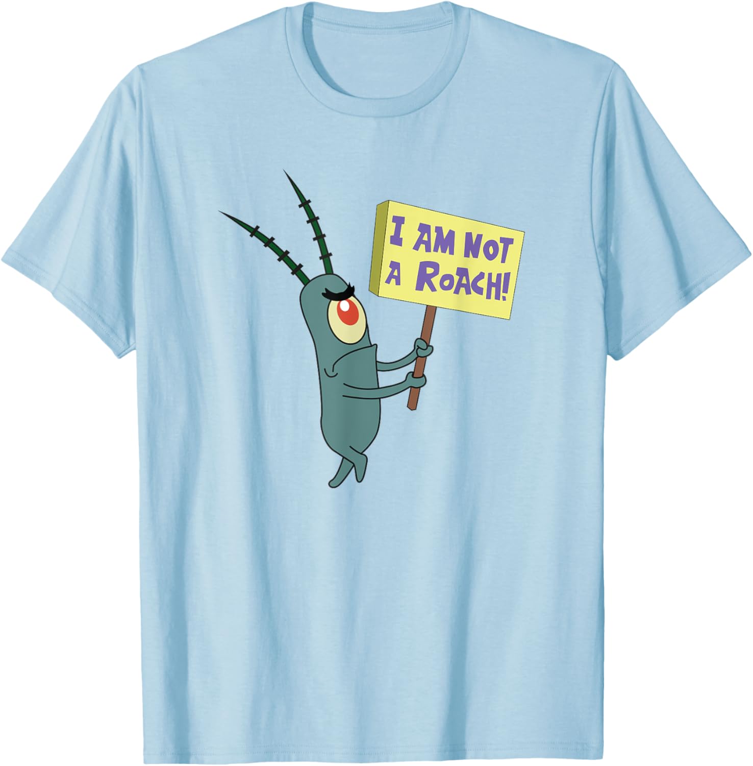 Mademark SpongeBob SquarePants Plankton Not a Roach T-Shirt for Fans - 14