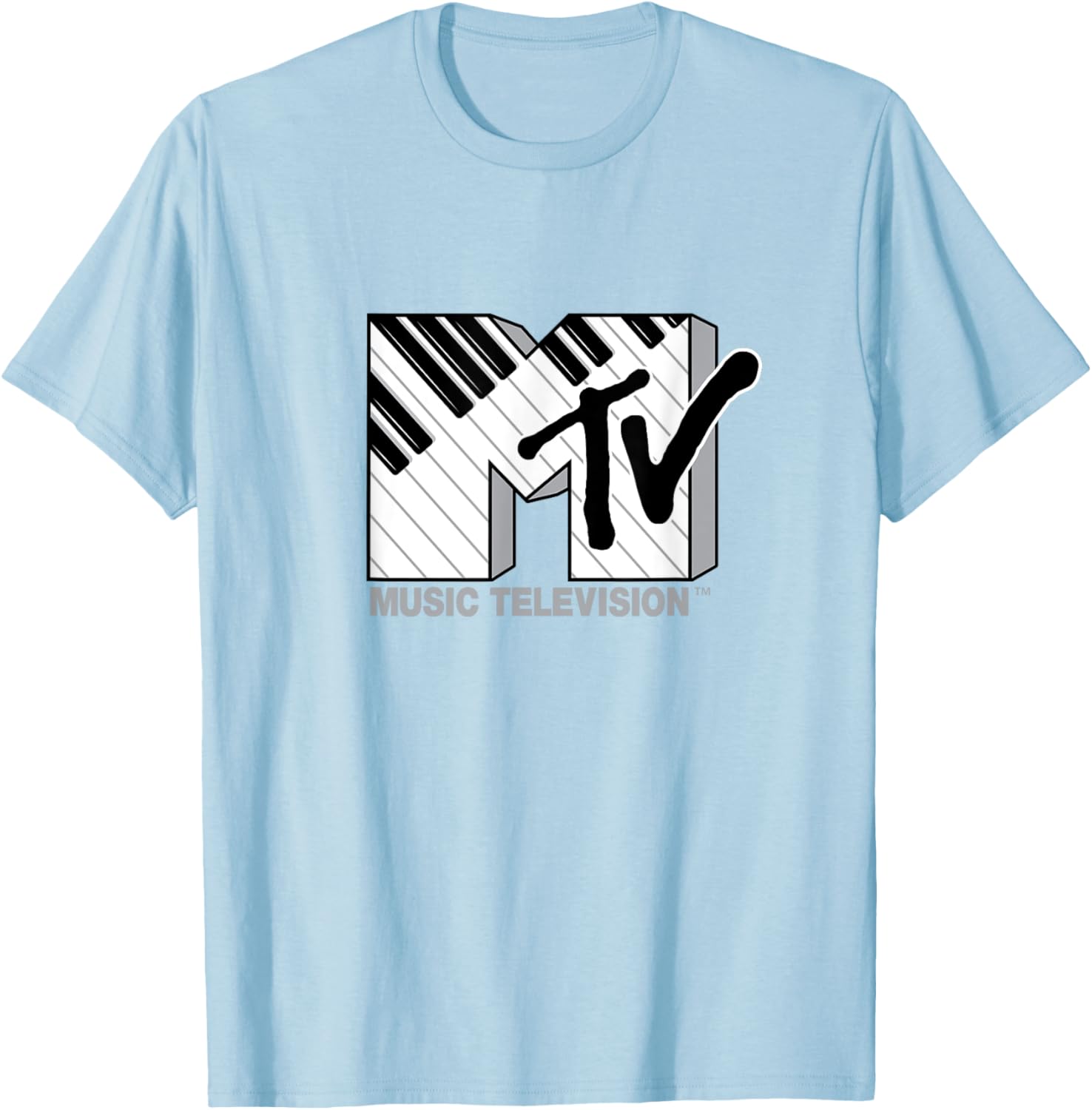 Mademark x MTV Official Logo T-Shirt with Black and White Piano Keys - 12