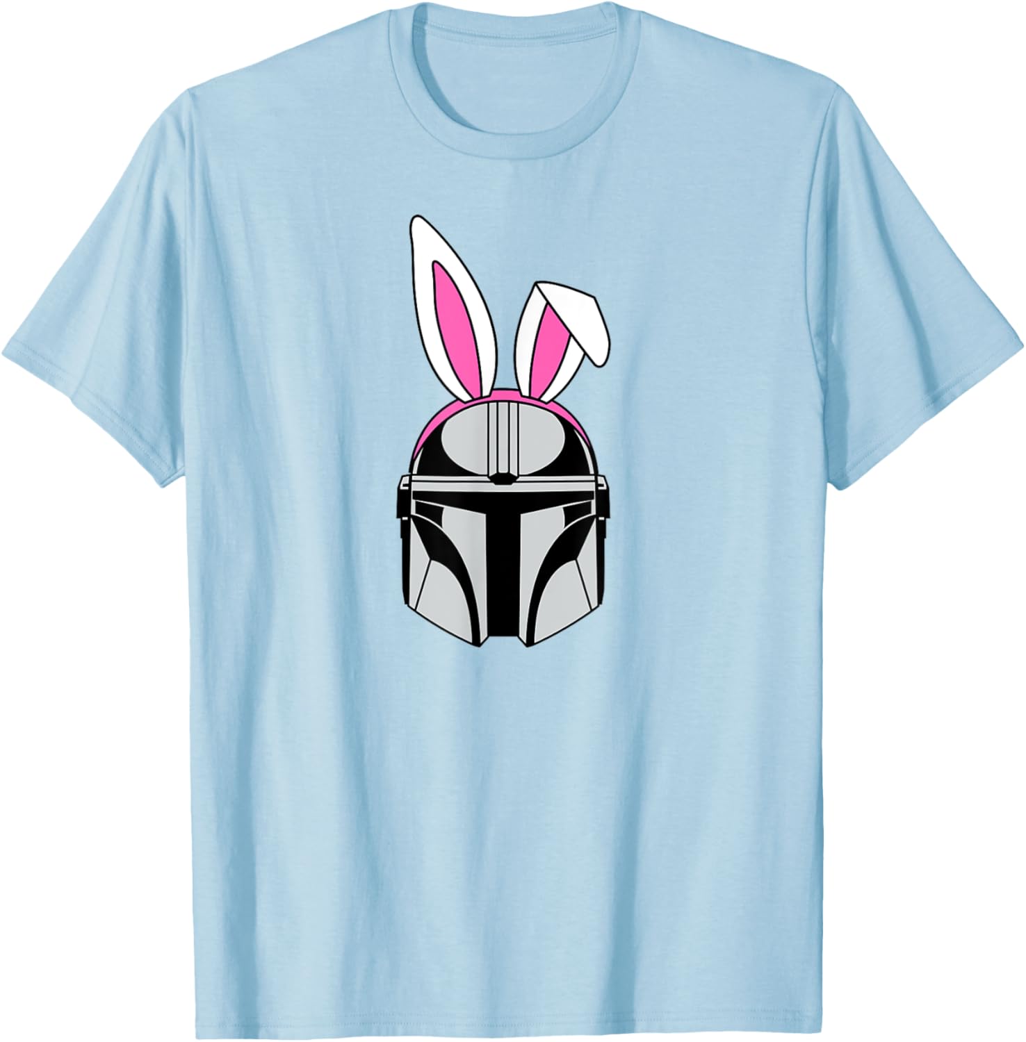 Mandalorian Helmet Easter Bunny Ears T-Shirt for Fun Spring Style - 4
