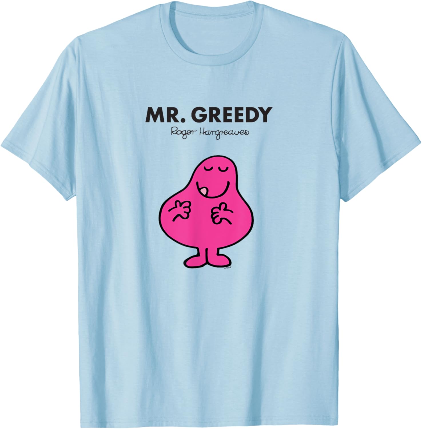 Mr Men Mr Greedy T-Shirt Fun Graphic Tee for Kids and Adults - 8