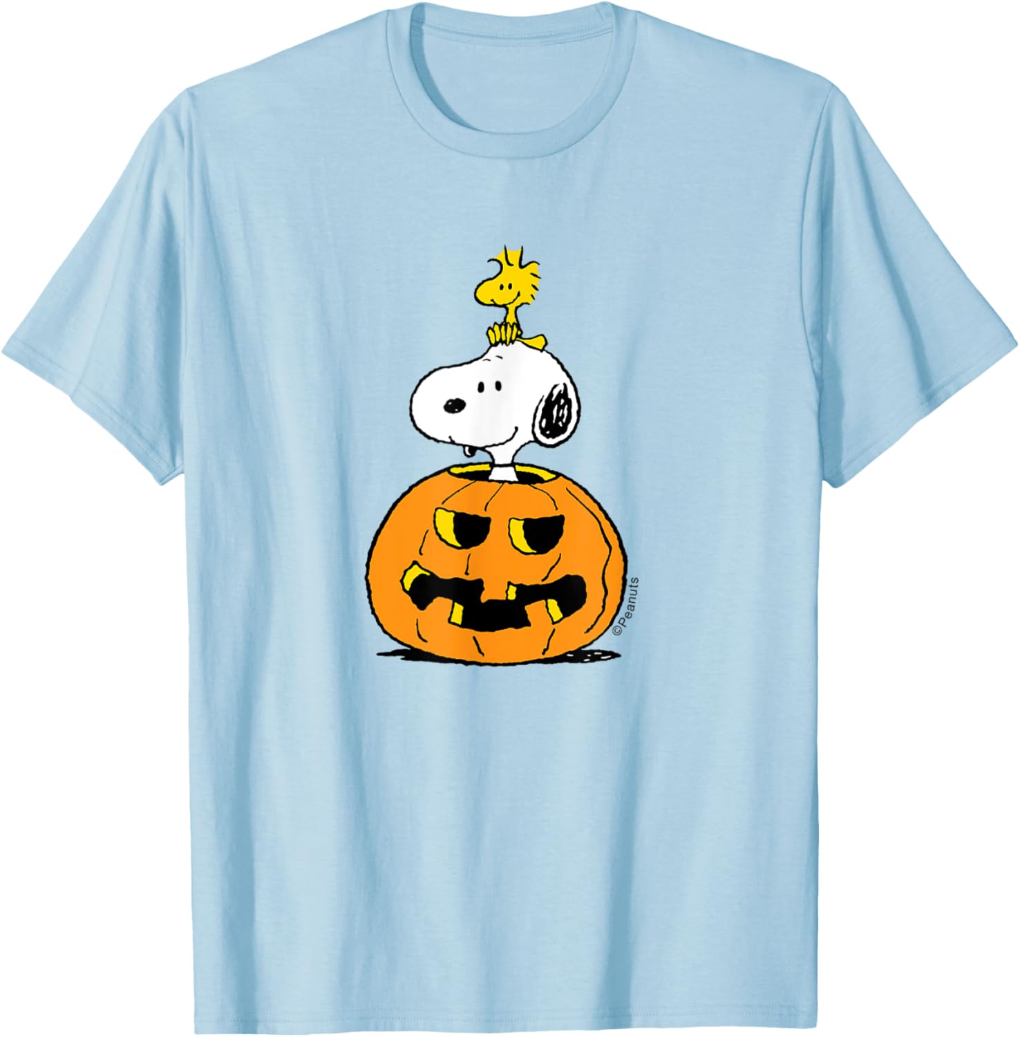Cute Peanuts Halloween Snoopy Woodstock Pumpkin T-Shirt for Fun Celebrations - 7