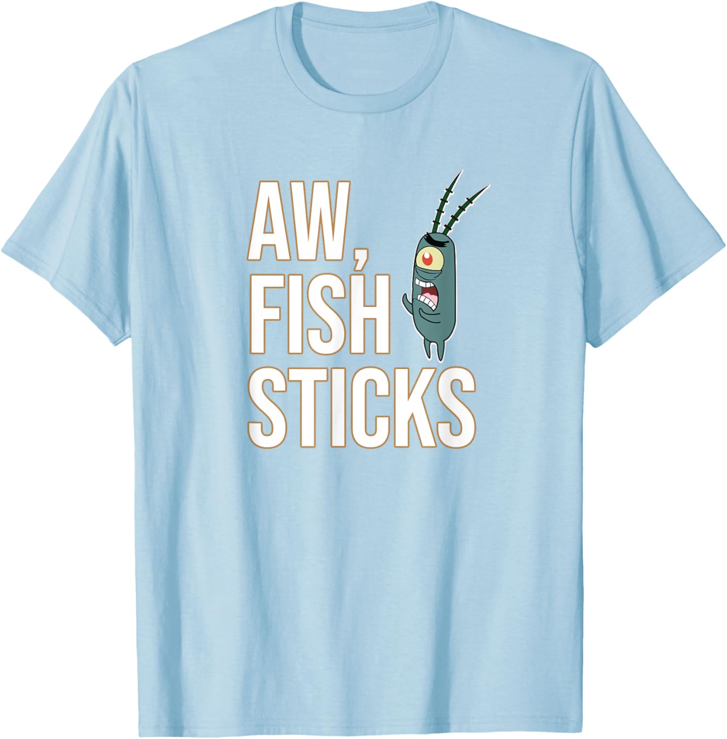Mademark SpongeBob SquarePants Plankton Aw Fish Sticks T-Shirt for Fans - 4