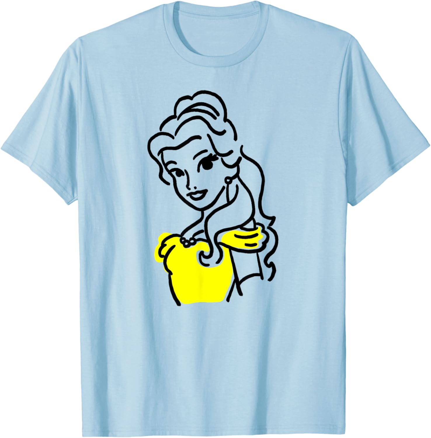 Amazon Essentials Men's Princess Belle T-Shirt White Small Stylish Tee - 4