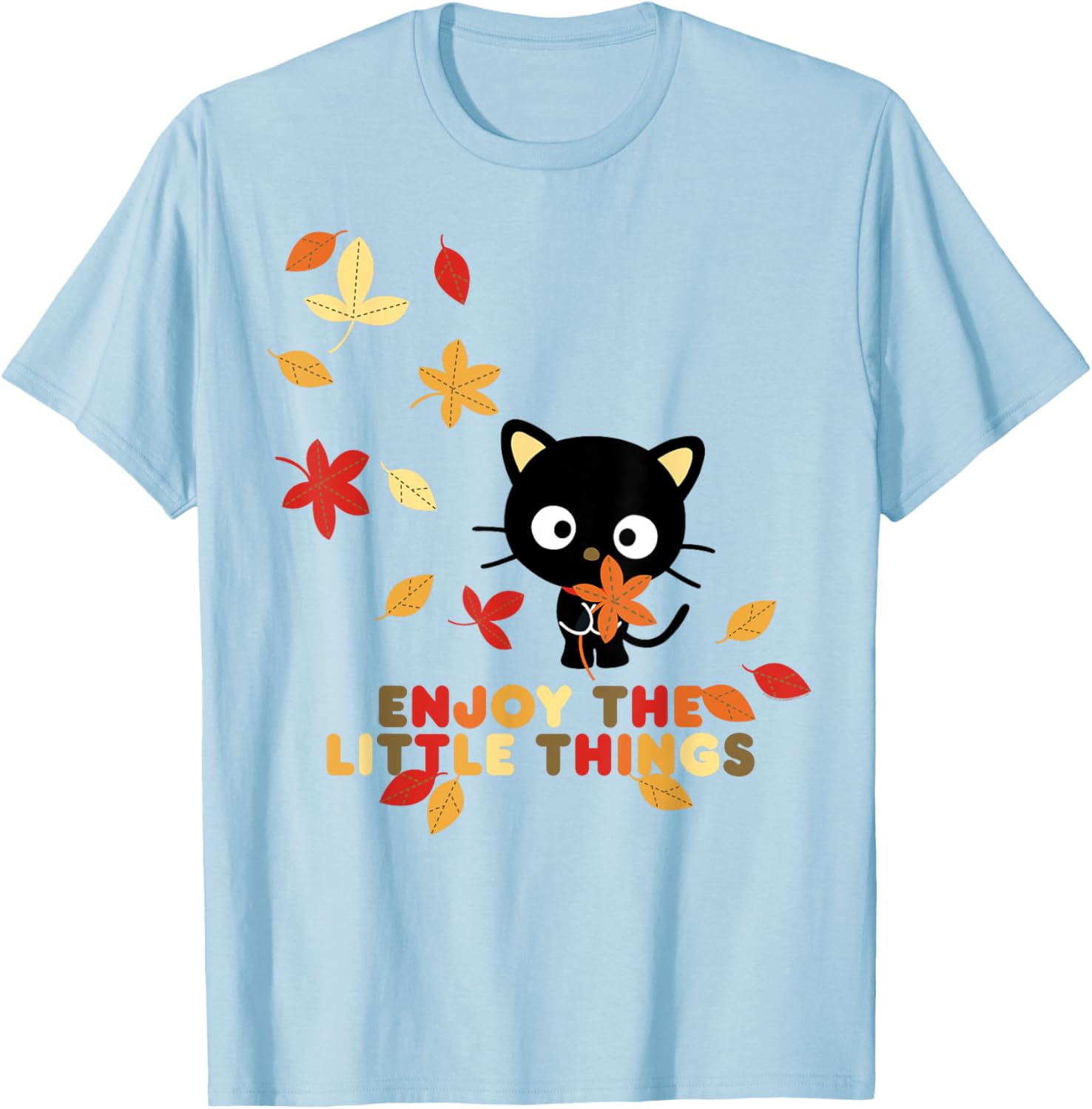 Chococat Enjoy The Little Things Fall Leaves T-Shirt for Everyone - 7