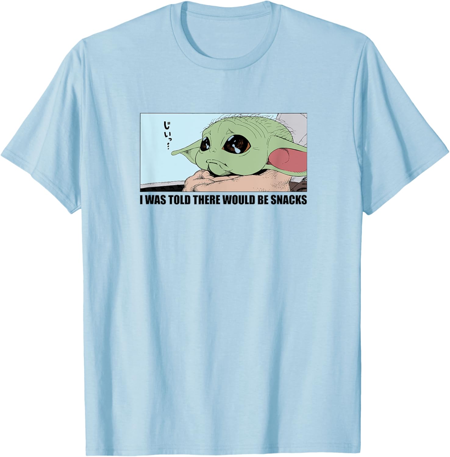 Mandalorian Sad Grogu Wants Snacks T-Shirt for Men in Grey, Small - 7