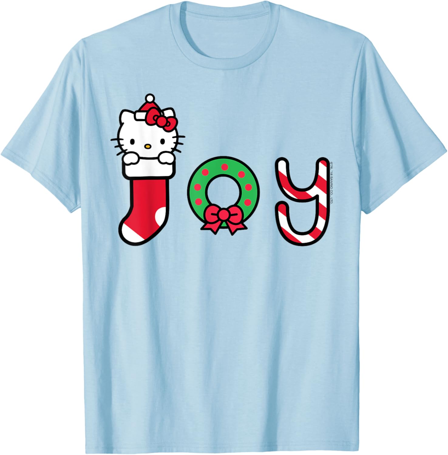 Hello Kitty Christmas Joy Tee Shirt for Kids and Adults - Festive Holiday Wearing - 4