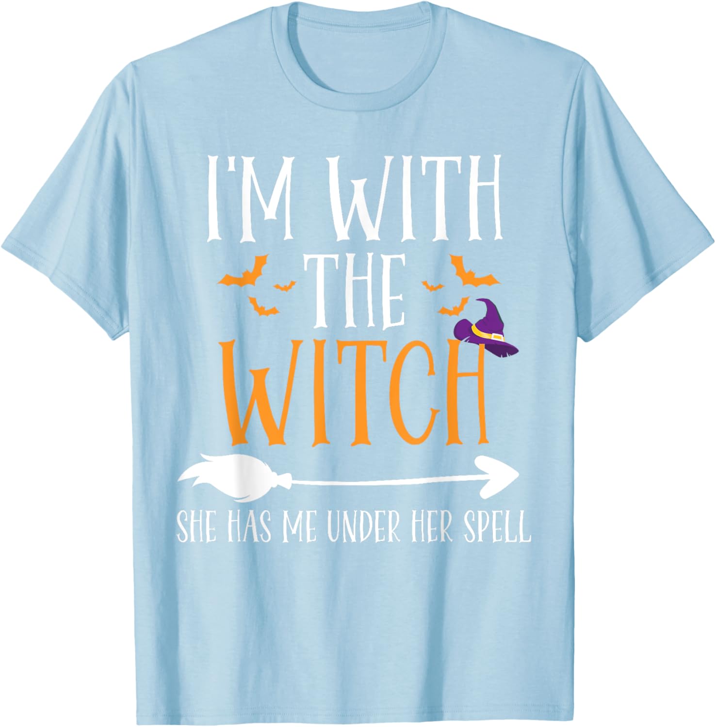 Funny I'm With The Witch Halloween Couples Costume T-Shirt for Fun Lovers - 11