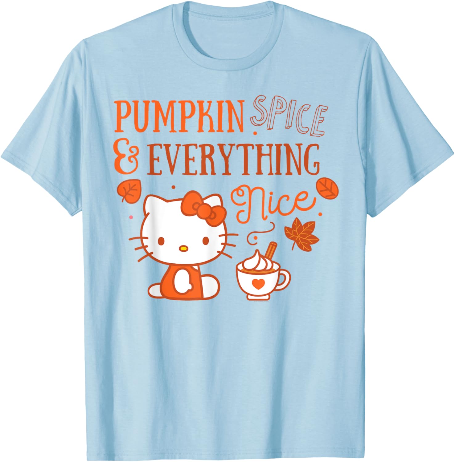 Cute Hello Kitty Pumpkin Spice T-Shirt Perfect for Fall Fashion - 6