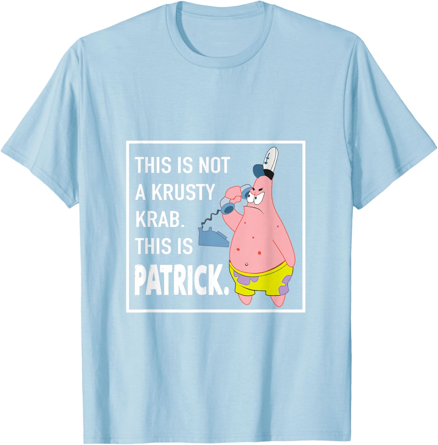 Patrick Star This is Not a Krusty Krab T-Shirt Fun Ocean Theme Apparel - 2
