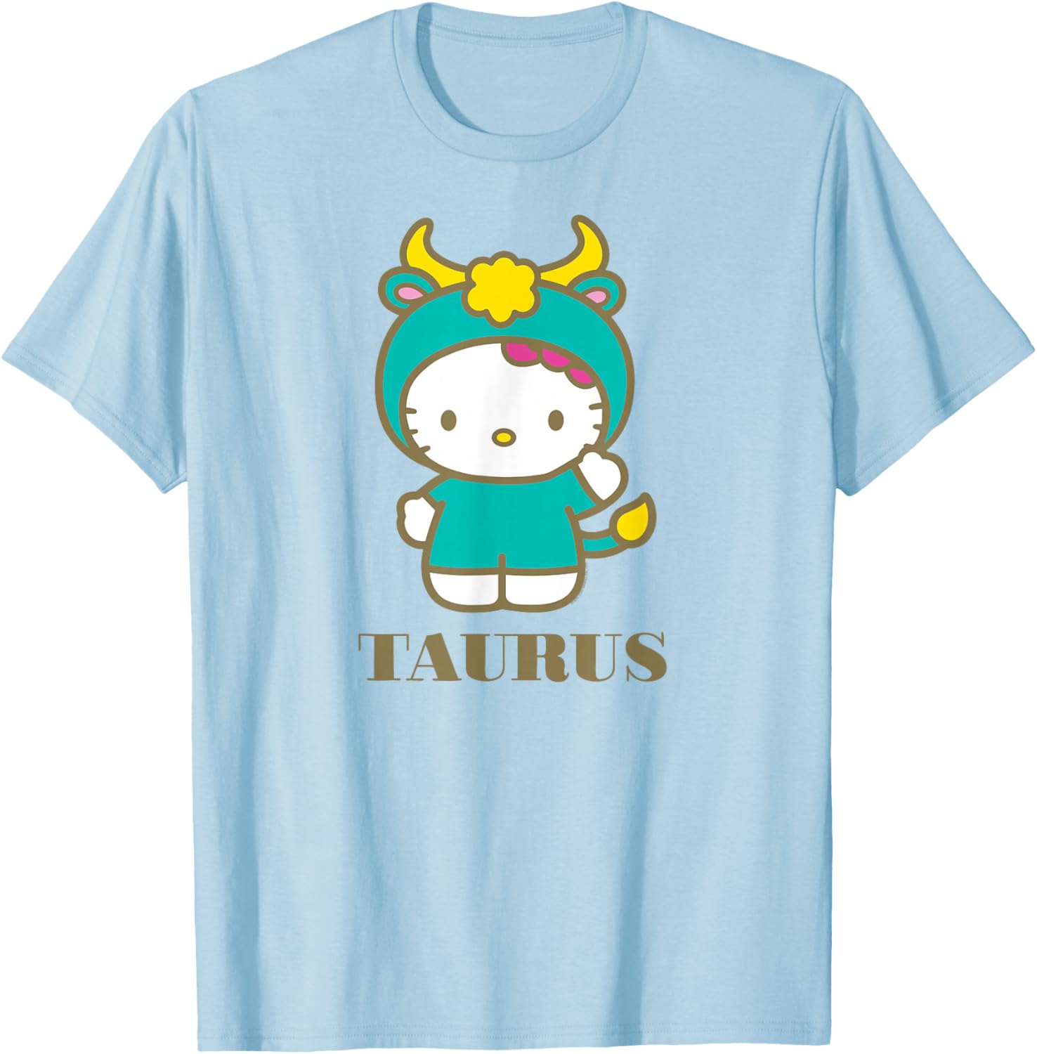 Hello Kitty Taurus Zodiac T-Shirt Cute Astrology Fashion Tee for Fans - 4
