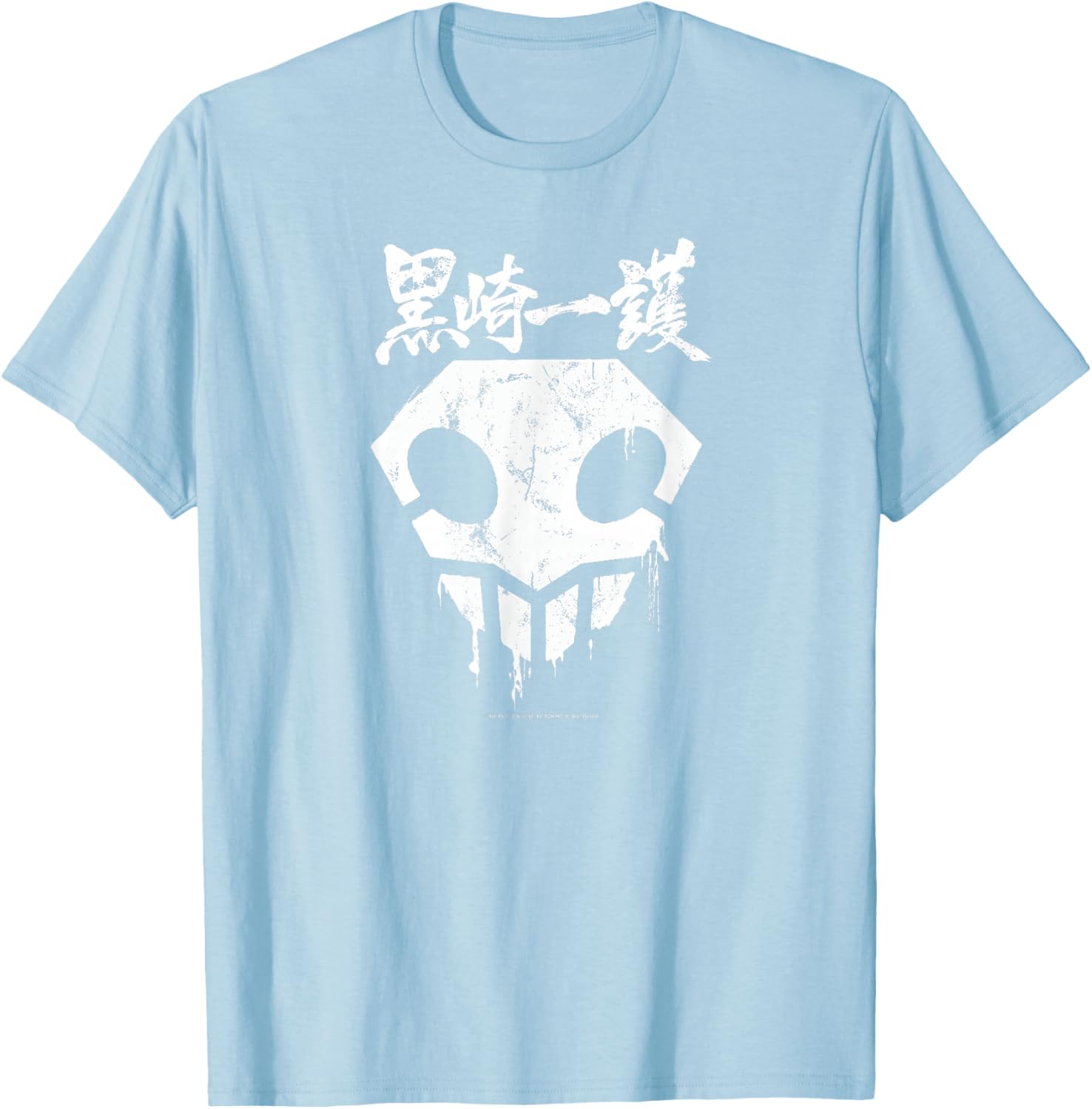 Cool Bleach Skull Anime T-Shirt with Graffiti Drips and Splatter Design - 11