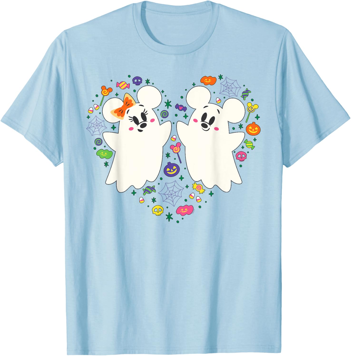 Disney Mickey and Minnie Ghosts Halloween Heart T-Shirt for Kids - 12